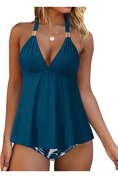 OEM Costum de baie Tankini din două piese, model reductor, talie înaltă, cost...
