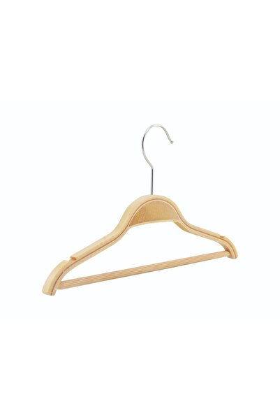 NYN Wooden 3-7 Years Old 30cm Children's Clothes Hanger Natural Color 6 Pieces