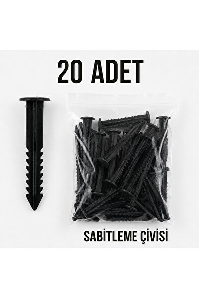 SouTech 20 Adet Çim Sınırlayıcı Sabitleme Kazığı - Sert Plastik Bahçe Bordür ...