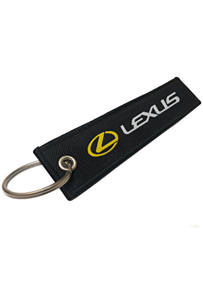 Lexus Fabric Car Key Chain Keyring Embroidered Strap with Metal Ring Universa...