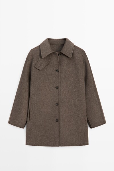 Massimo Dutti Melanj yün karışımlı kaban