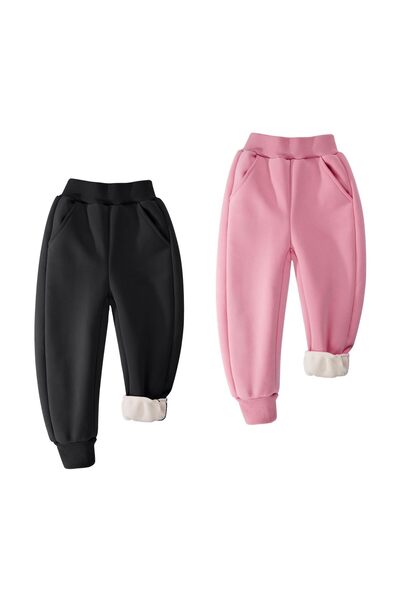 OEM Pantaloni de jogging din fleece pentru copii, din bumbac moale, largi, sp...