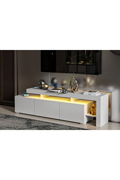 Vivense LUMA LED IŞIKLI TV ÜNİTESİ KONSOL, BEYAZ, 192 CM