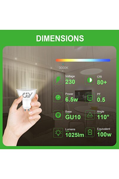 OEM Becuri LED 6.5W 1025lm Economice Energetic Nereglabile Pachet de 5 – Alb ...