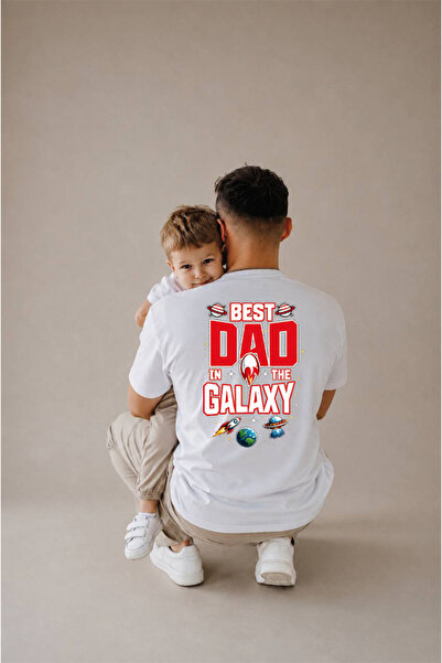 genosha Father's Day Gift, Father-Child Combination, 100% Cotton Oversize T-S...