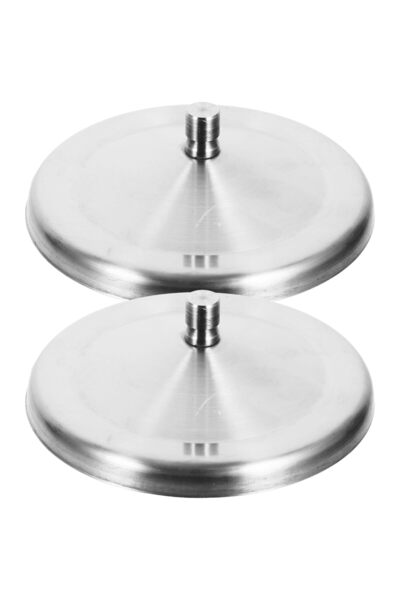 OEM Stainless Steel Spare Lids Set of 2 10cm Anti-Dust – Silver