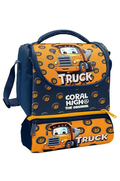 Coral High Set cutie de prânz și suport pentru pix cu trei compartimente - Mo...
