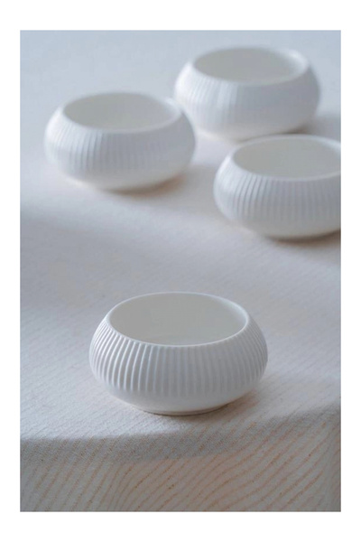 ACAR Linea Porselen Beyaz Kase 6'lı 8x6 cm