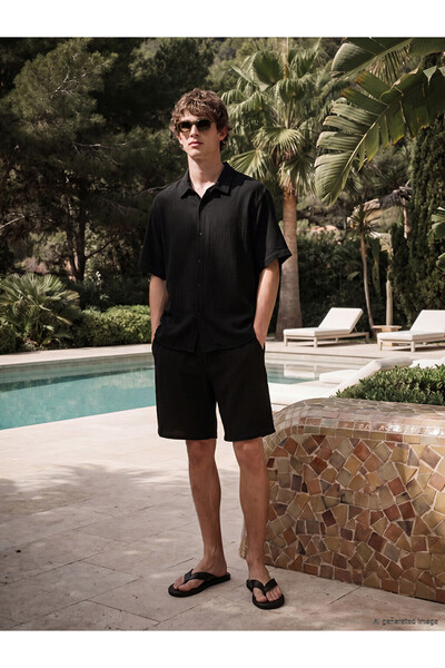 LC Waikiki Anthracite Regular Fit Men's Shorts