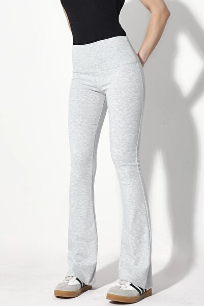 Hiccup QU STYLE Leggings de modă cu talie înaltă și picior larg
