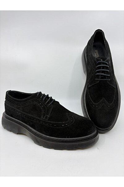 Papuccu Black Suede Men's Leather Shoes