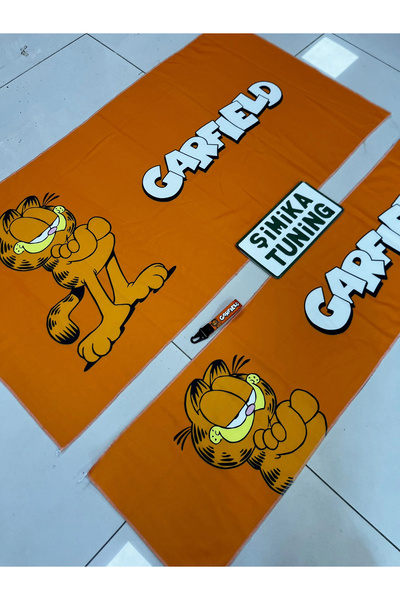 şimika tuning tuningmarketim Orange Garfield Torpedo and Back Towel Set 2 Pieces (Torpedo 35X135, Back Towel 70 X 135) (Keyring He)