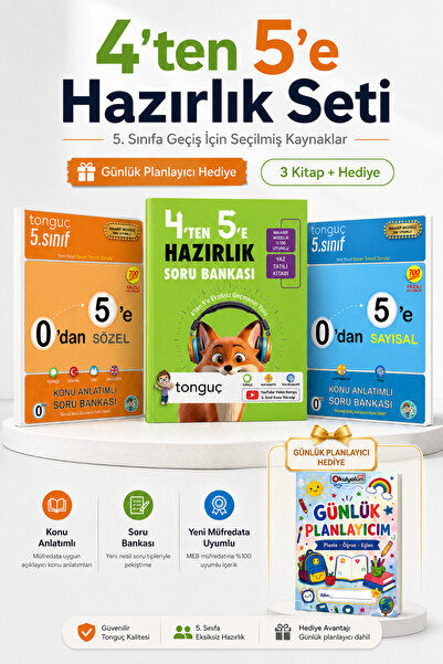 Tonguç Yayınları Tonguç 4'ten 5'e Geçenler İçin Hazırlık Seti
