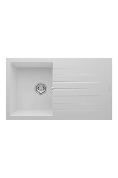 RealStone Troya 86 P004 Granit Evye 860x500 mm Tek Göz Damlalıklı Mutfak Evye...