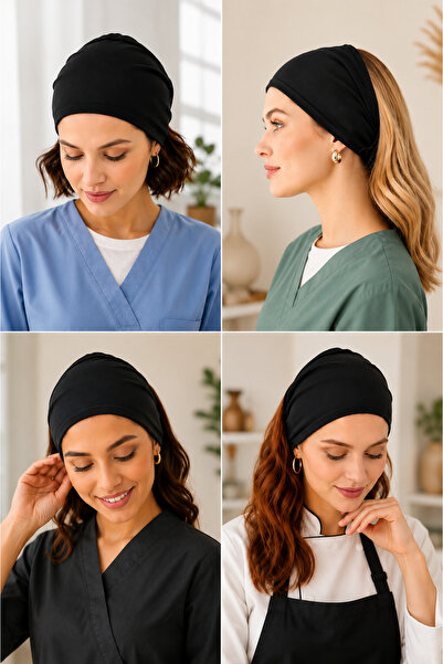 mirach 4-paket radnih bandana - fleksibilna likra, češljani pamuk, upija znoj...