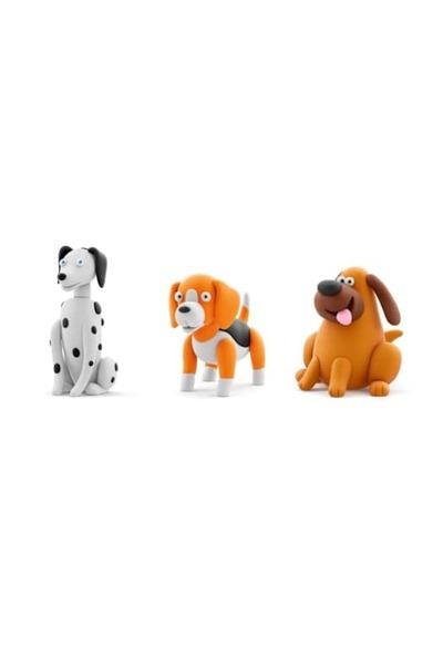 Hey Clay Yaratıcı Kil Seti - Labrador Nom Nom, Dalmatian Turbo, Beagle Walkie