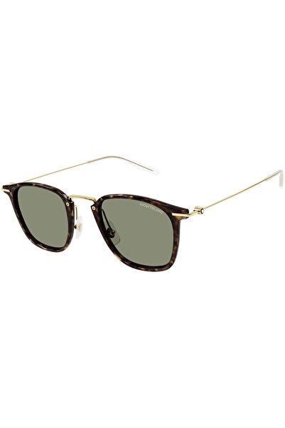 Montblanc MB0295S002 Men's Sunglasses Brown Acetate Frame Green Lens UV400