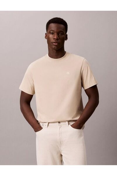 Calvin Klein BEJ LOGOLU ERKEK T-SHIRT
