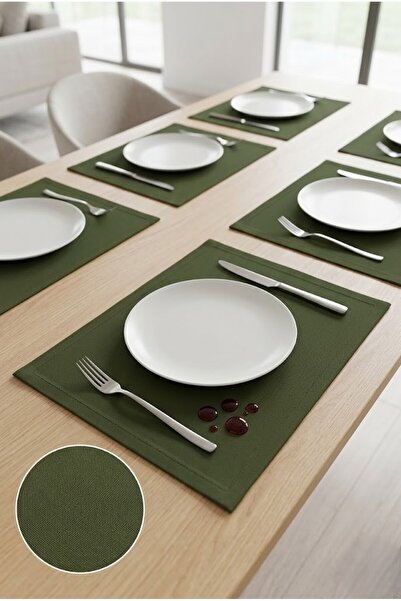 Rona Home Set de 6 ustensile de servire americane rezistente la pete, verde k...