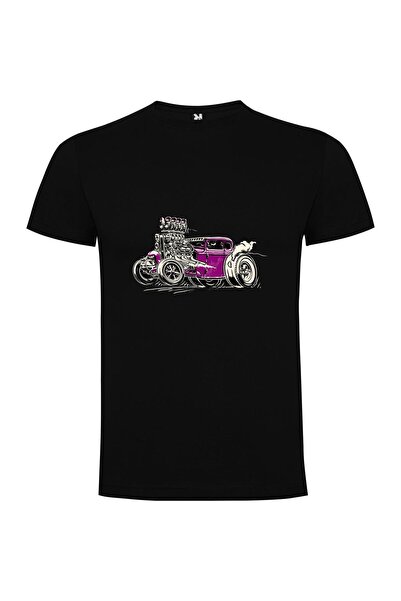 iLovePrints Vintage Hot Rod Illustration Tshirt