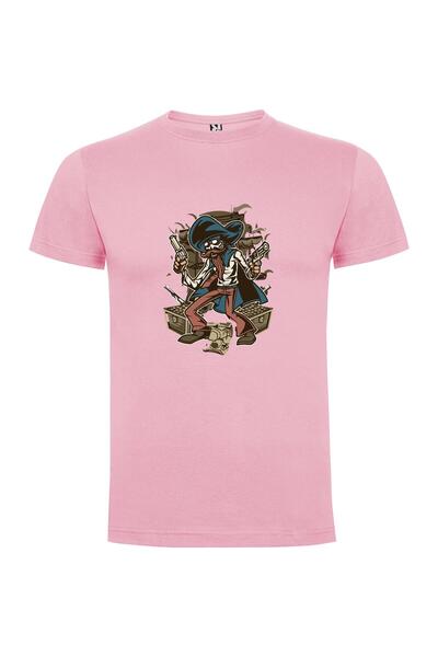 iLovePrints Pirate Skeleton Gunslinger Tshirt