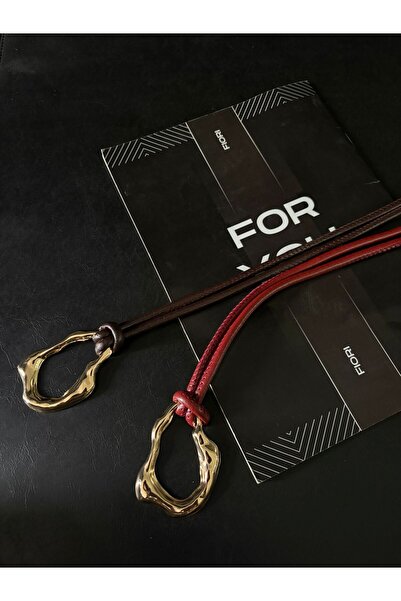 Fiori Buckle Knot Detailed Cord Belt, Dress Belt, Jacket Belt, Shirt Belt