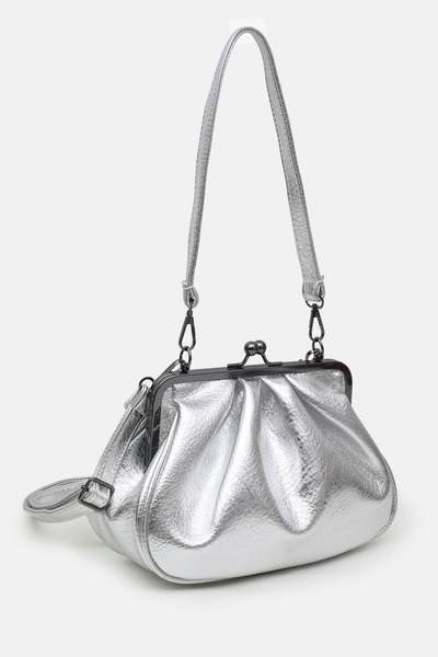 Maslan Bags Women's Silver Burs Detailed Hand, Arm and Shoulder Bag 28X18 cm