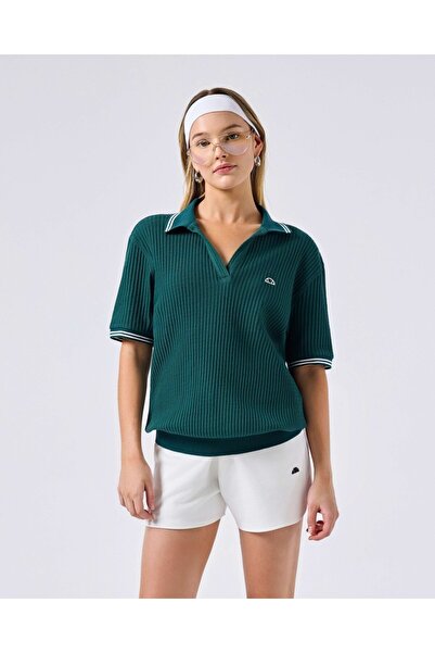Ellesse 6SF5005-GRN Γυναικείο μπλουζάκι πόλο με λαιμόκοψη - Πράσινο