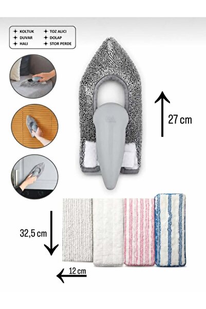 BetellaHouse Mikrofiber El Mopu & Premium Mop Yedek Bez Dörtlü