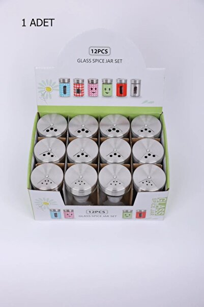 Royaleks Group Glass Spice Rack with Iron Lid 1 Piece Royaleks-MTR-2203-06