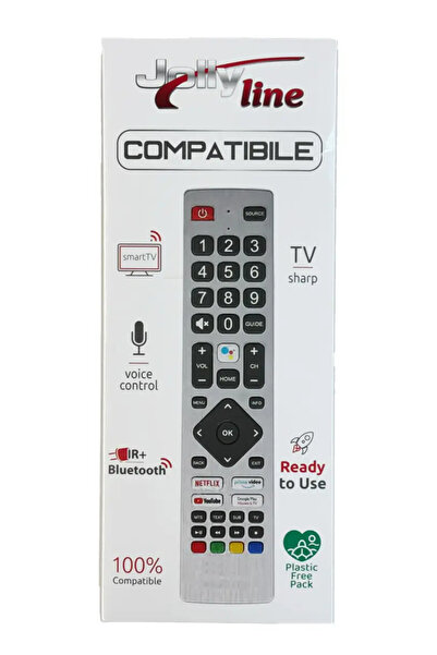 vidsel Telecomanda cu IR Cod + Bluetooth compatibila TV Sharp SHW/RMC/0133 Ma...