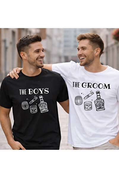 SUNFREE Special for Men: Bachelorship Farewells Printed Set of 2 Basic Oversi...