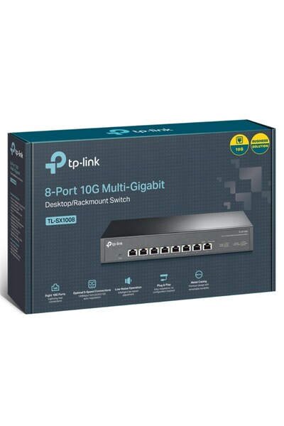 Universal تي بي-لينك TL-SX1008 محول شبكة بـ 8 منافذ 10 جيجابت متعدد الجيجابت ...