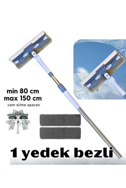 GoldPrestij Uzatılabilir Uzun Saplı Pencere Temizleyici Temizleme Fırçası Cam...
