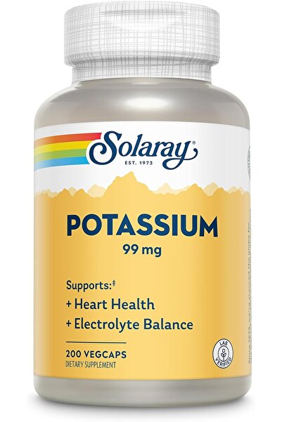 Solaray Potassium Capsules (99 mg, 200 Vegetable Capsules)