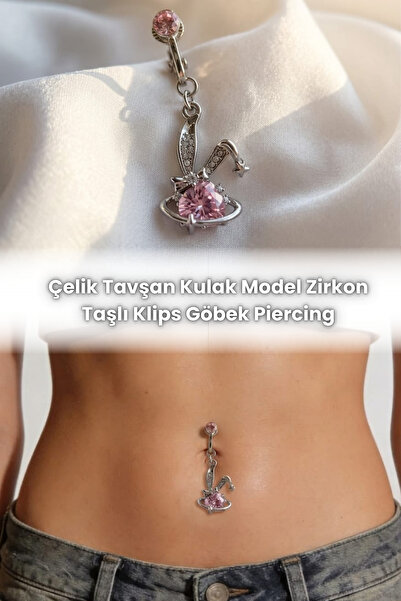 Elifsu Jewelry Çelik Kalpli Model, Tavşan Kulak Model, Kelebek Model, Zirkon ...