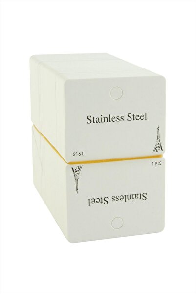 ZERO LAND Spt-Gld Steel Rectangular Bracelet Card 200 Pieces (143031) - White