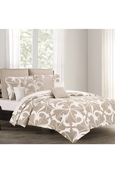 Orange Bed & Bath Orbit | طقم لحاف قطن 100% مزدوج 8 قطع