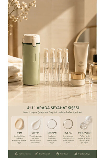Unikit Seyahat Kiti - Makyaj Serum Diş Macunu Şampuan El Kremi Seyahat Kutusu...