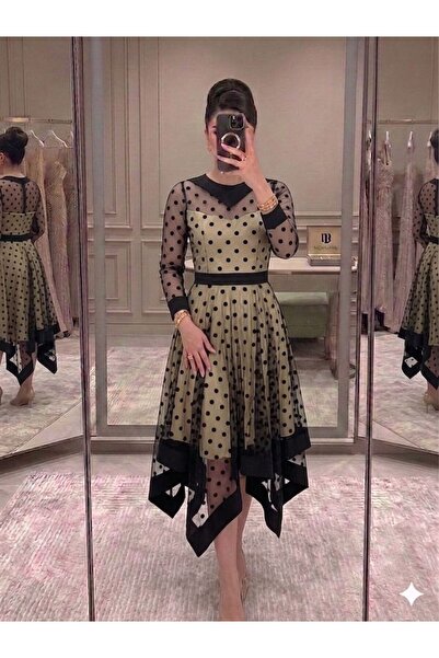 Reem bridal فستان "داليا" ميدي بالتول المنقط (بولكا دوت)