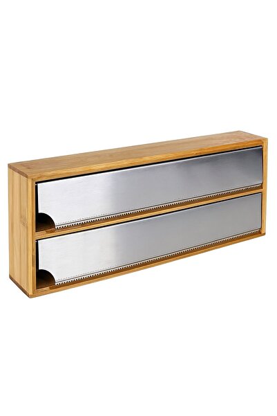 MONDEX Dozator de folie alimentară din bambus, modern, pentru bucătărie, 33.2...