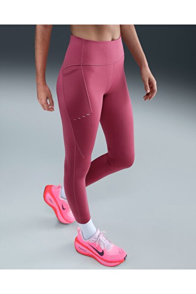 Nike Swift Yüksek Belli Bilek Üstü Cepli Kadın Koşu Taytı REDSPORT