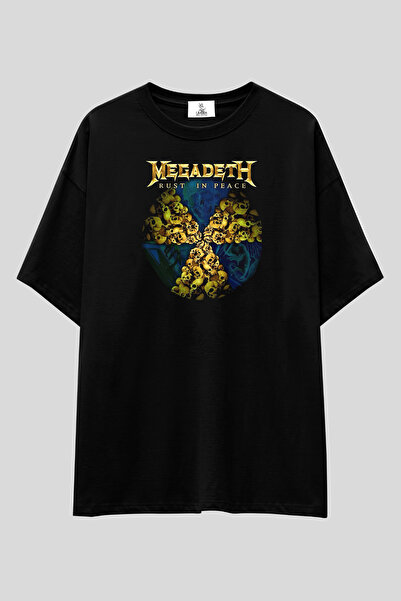 UmbraWear Tricou cu imprimeu Megadeth |   Tricou unisex, 100% bumbac, negru, ...