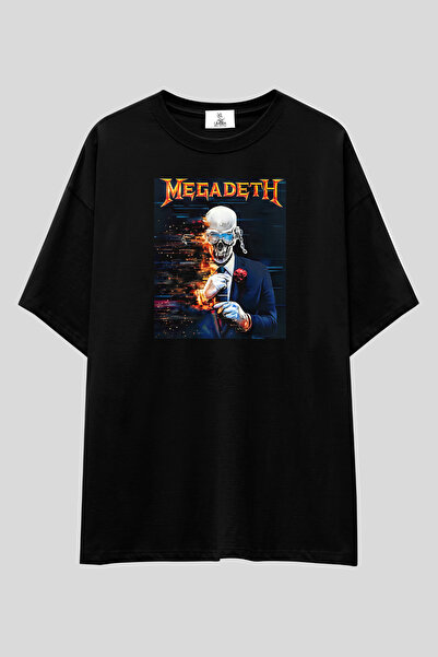 UmbraWear Tricou cu imprimeu Megadeth |   Tricou unisex, 100% bumbac, negru, ...