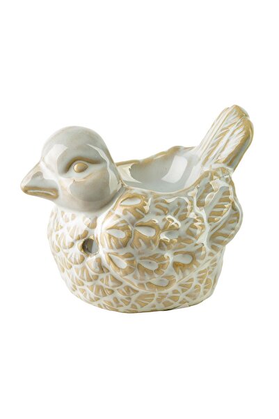 MONDEX Arzător de ulei ceramic în formă de pasăre 11.5x8x9 cm Alb/Albastru/Ve...