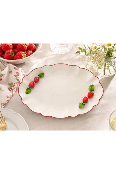 AROW Çilek Sunum Oval Tabak 39 Cm