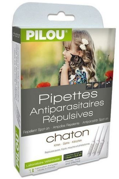 Pilou Pipete Anti-Parazitare Junior pentru Pisicuțe, 3 x 1 ml