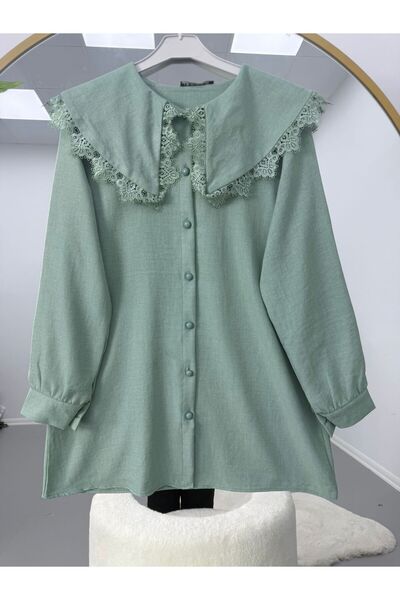 YILMAZBARMAZ Tunic with Lace Collar