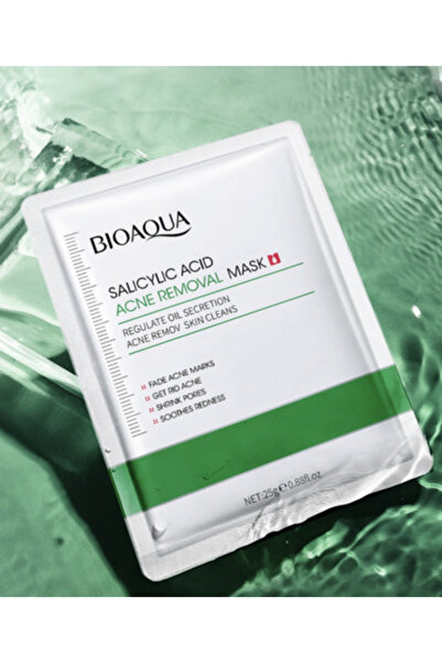 Bioaqua Mască tip șervețel pentru față cu Acid Salicilic – Anti-acnee, curăța...