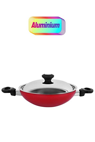 Prestige Kadai With Stainless Steel Lid Red 24cm